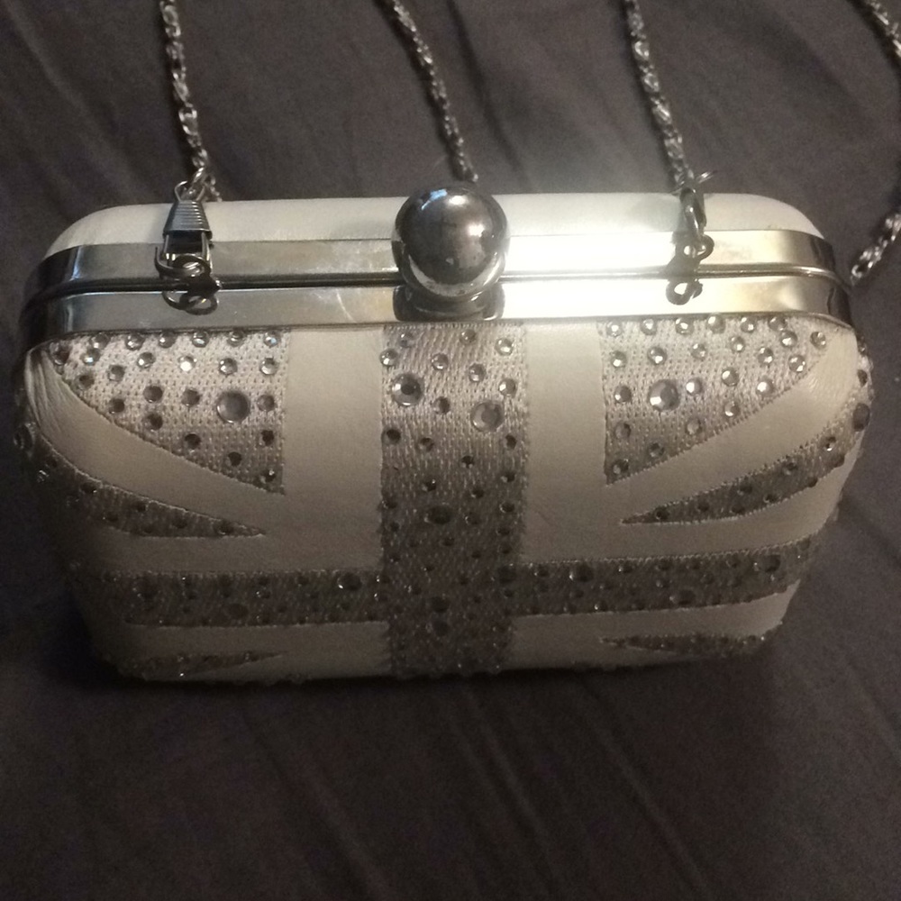 British rhinestone purse